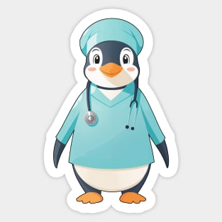 Nurse Penguin Sticker